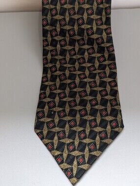 Vintage Giorgio Armani Cravatte Silk Tie Geometric Pattern Made In Italy Luxury